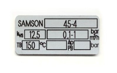 tabliczki znamionowe, pulpity nr 3 Tabliczka znamionowa grawerowana maszynowo - aluminium anodowane srebrny mat