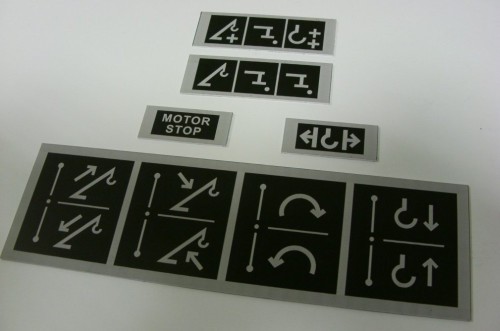 tabliczki znamionowe, pulpity nr 53 Tabliczki aluminiowe grawerowane laserowo - aluminium czarny mat