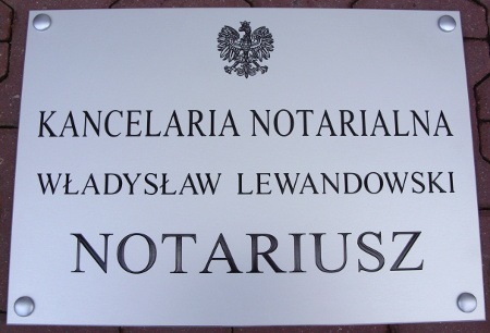 szyldy dla notariuszy nr 15 